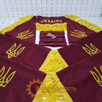 Штори (бордові) ВК ЮМЗ, МТЗ з написом "Украина"
