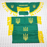 Штори (зелені) МК ЮМЗ,МТЗ з написом "Украина"