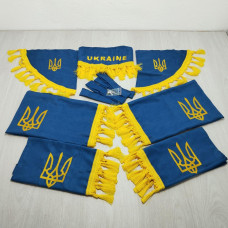 Штори (сині) МК ЮМЗ, МТЗ з написом "Украина"